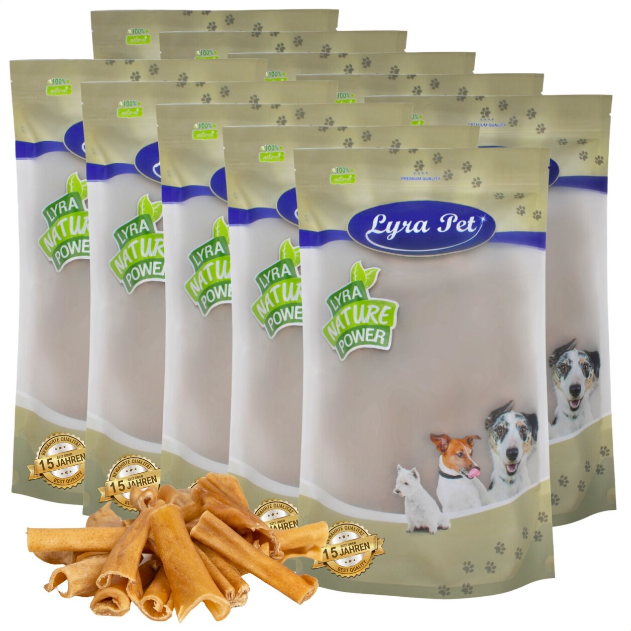 10 kg Lyra Pet® Rinderkopfhaut Abschnitte 1 - 7 cm von Lyra Pet GmbH