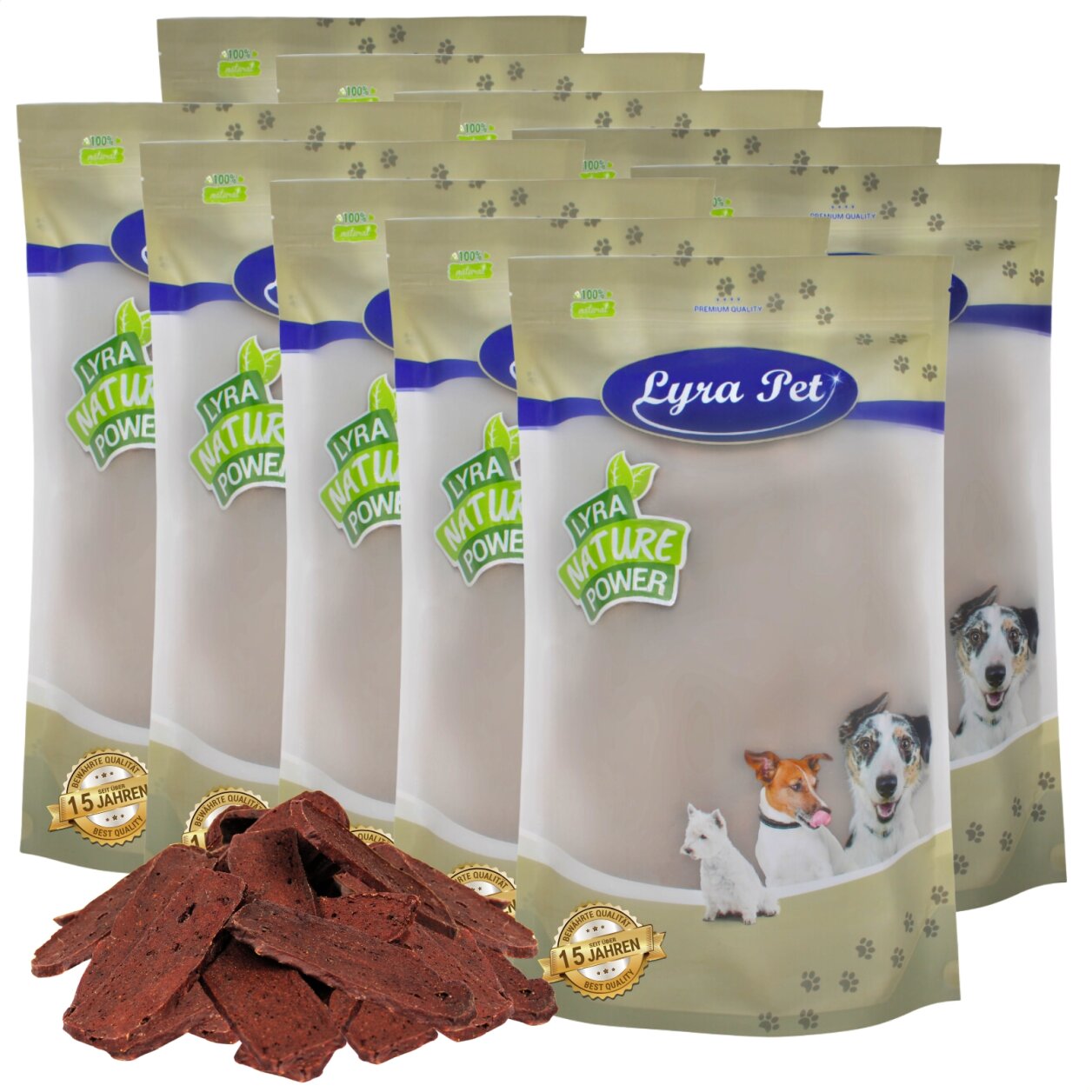 10 kg Lyra Pet® Rindfleischstreifen von Lyra Pet GmbH