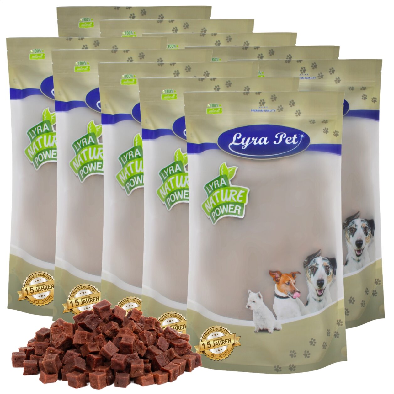 10 kg Lyra Pet® Rindfleischwürfel von Lyra Pet GmbH