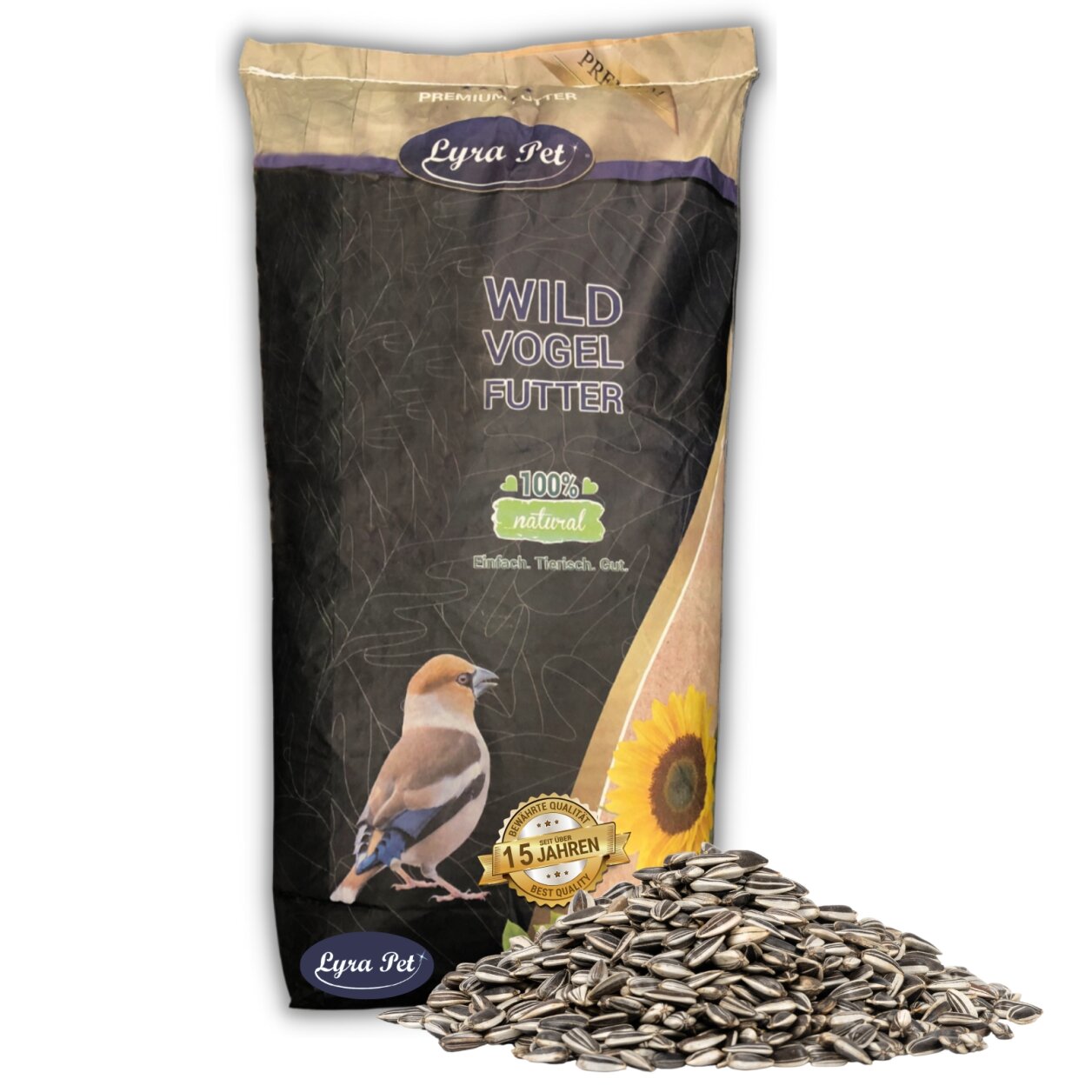 10 kg Lyra Pet® Sonnenblumenkerne gestreift von Lyra Pet GmbH
