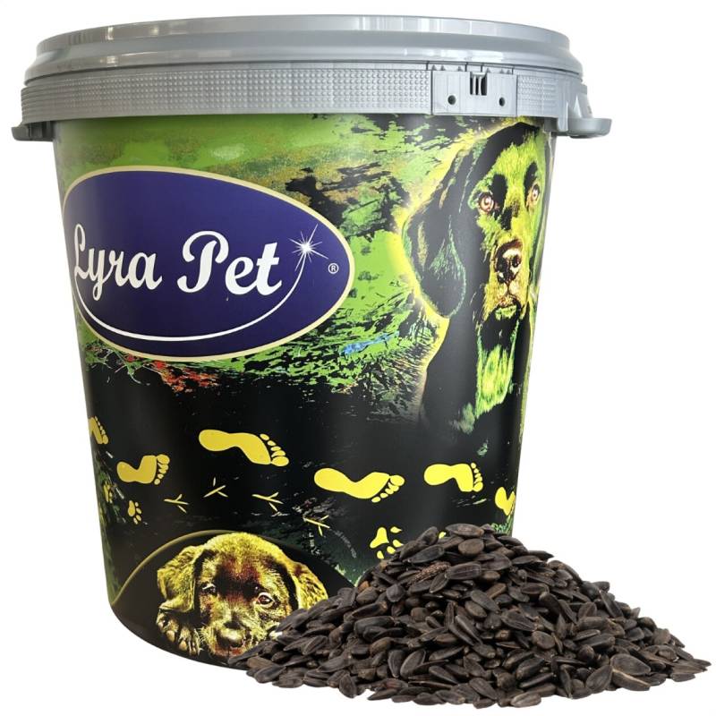 10 kg Lyra Pet® Sonnenblumenkerne schwarz in 30 L Tonne von Lyra Pet GmbH