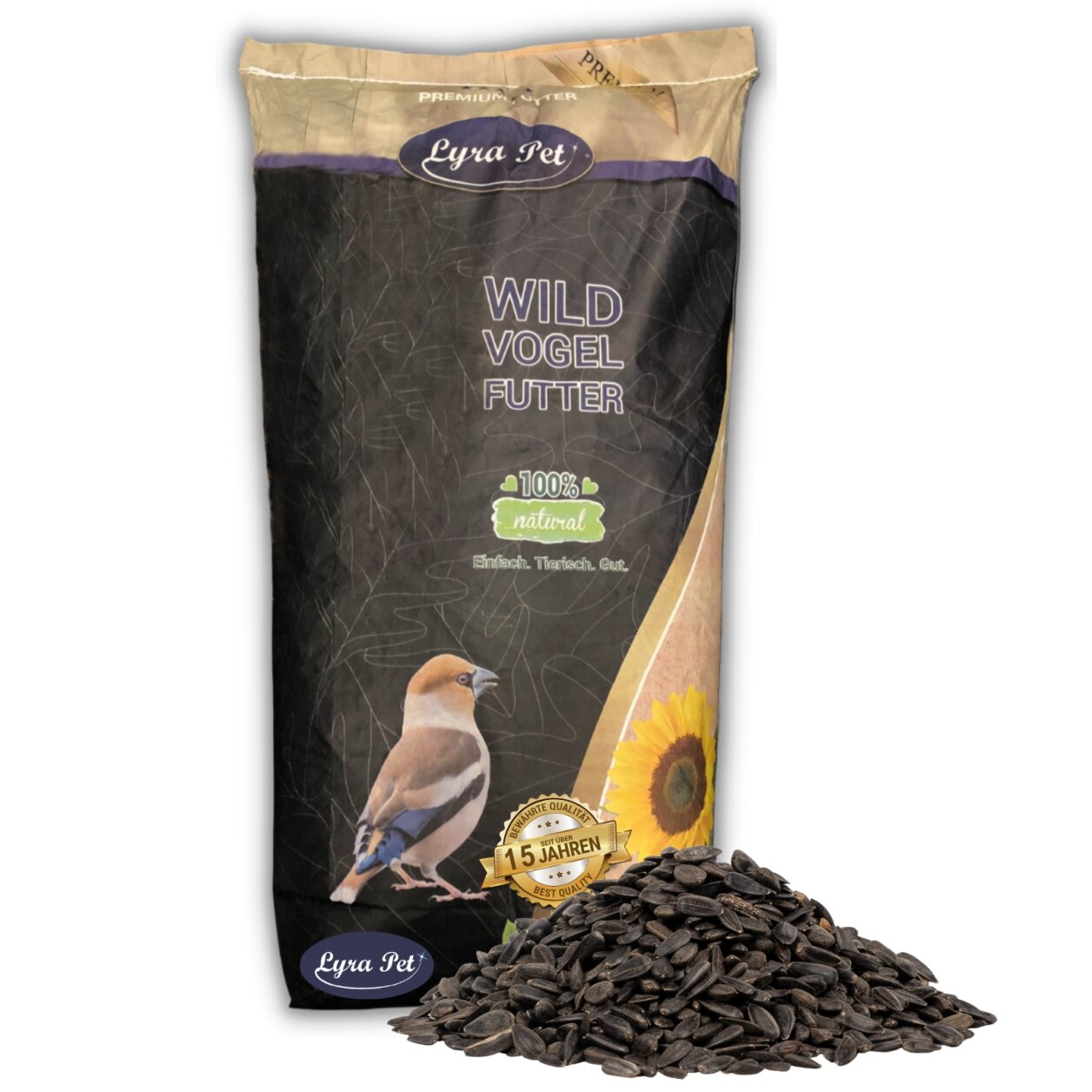 10 kg Lyra Pet® Sonnenblumenkerne schwarz von Lyra Pet GmbH