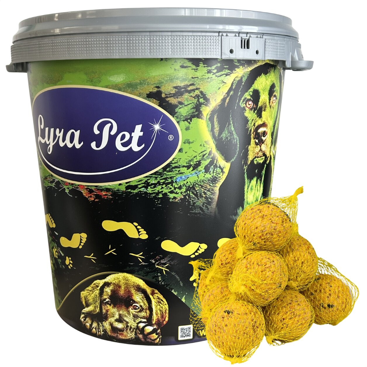 100 Stk. Lyra Pet® Meisenknödel Basic mit Netz à 90 g = 9 kg in 30 L Tonne von Lyra Pet GmbH