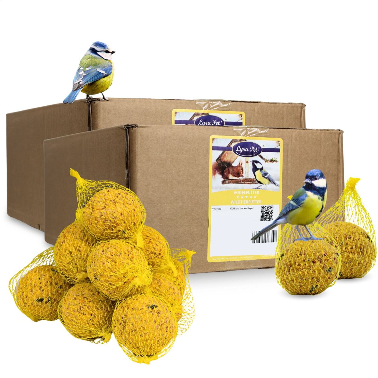 2 x 100 Stk. Lyra Pet® Meisenknödel Basic mit Netz à 90 g = 18 kg von Lyra Pet GmbH