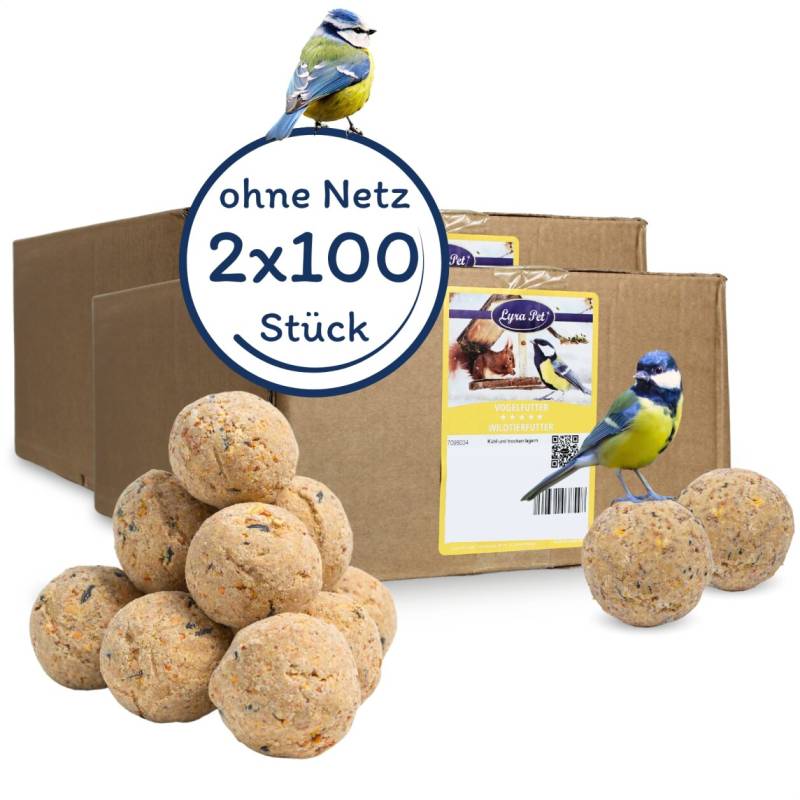 2 x 100 Stk. Lyra Pet® Meisenknödel Basic ohne Netz à 90 g = 18 kg von Lyra Pet GmbH