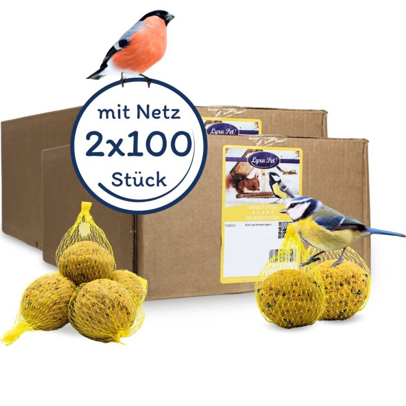 2 x 100 Stk. Lyra Pet® Meisenknödel mit Netz à 90 g = 18 kg von Lyra Pet GmbH