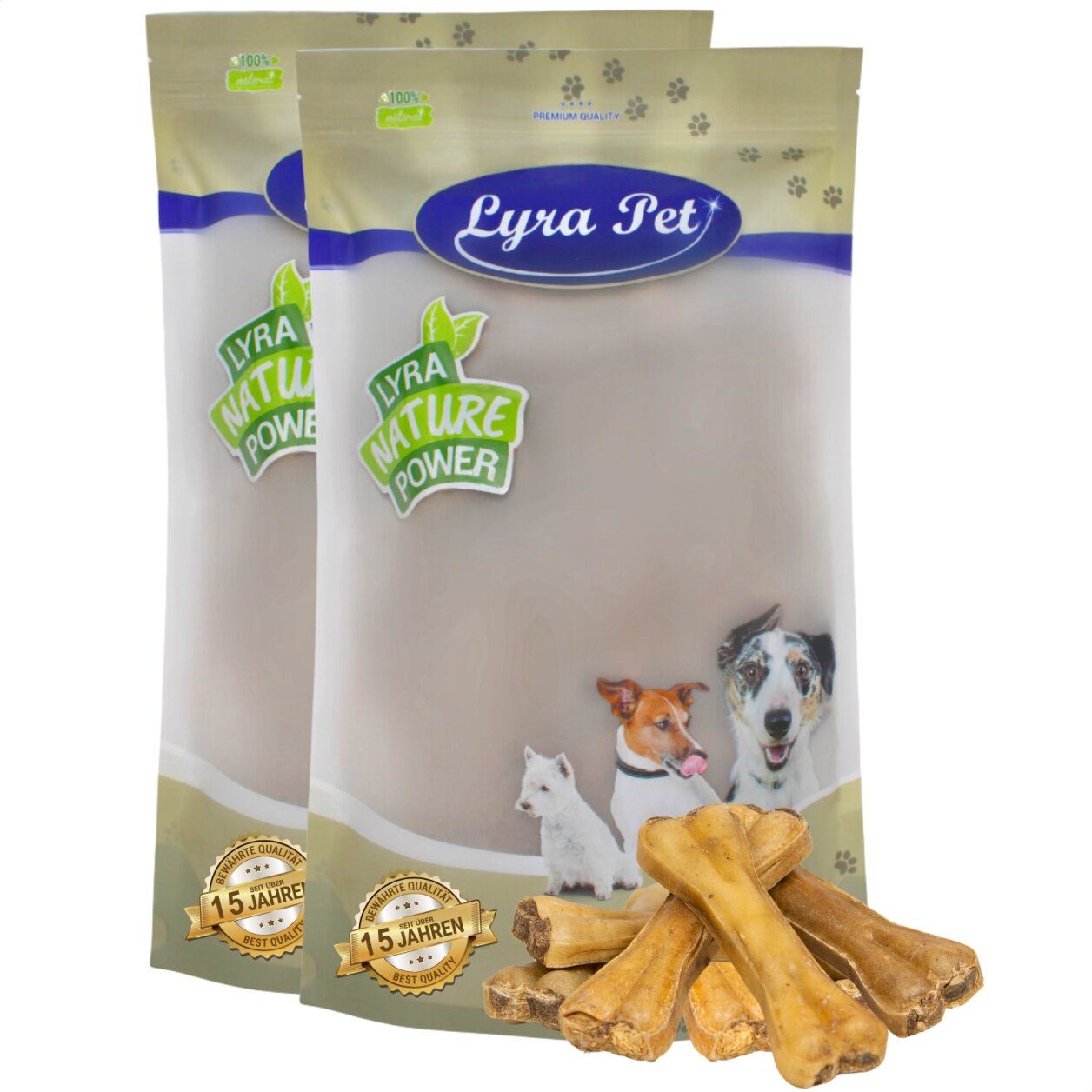 20 Stk. Lyra Pet® Kauknochen gefüllt mit Pansen ca. 15 cm von Lyra Pet GmbH