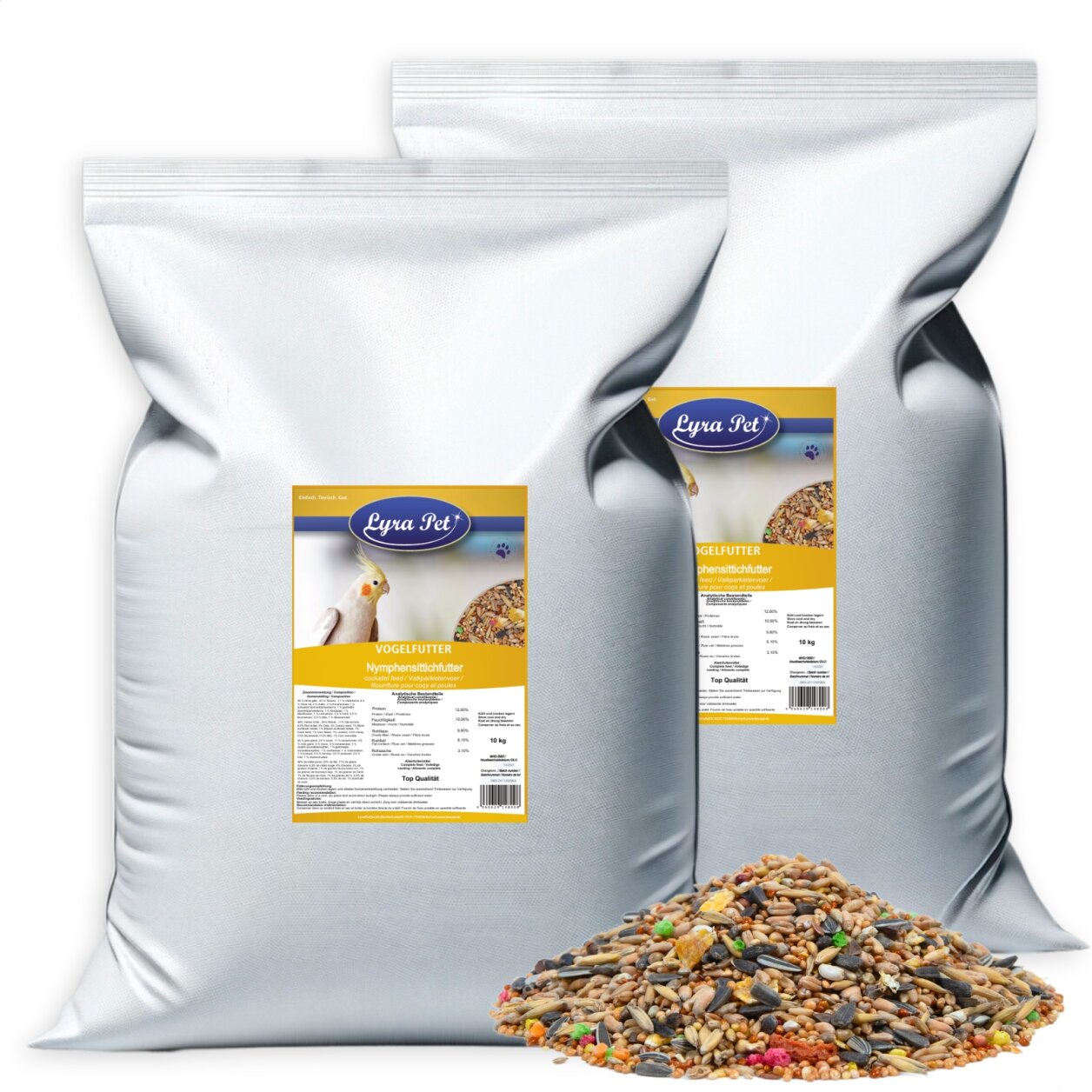 20 kg Lyra Pet® Nymphensittichfutter Großsittichfutter von Lyra Pet GmbH