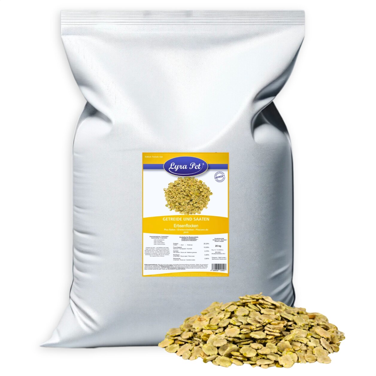 25 kg Lyra Pet® Erbsenflocken von Lyra Pet GmbH