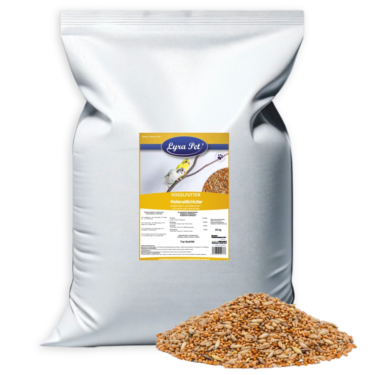 25 kg Lyra Pet® Wellensittichfutter von Lyra Pet GmbH