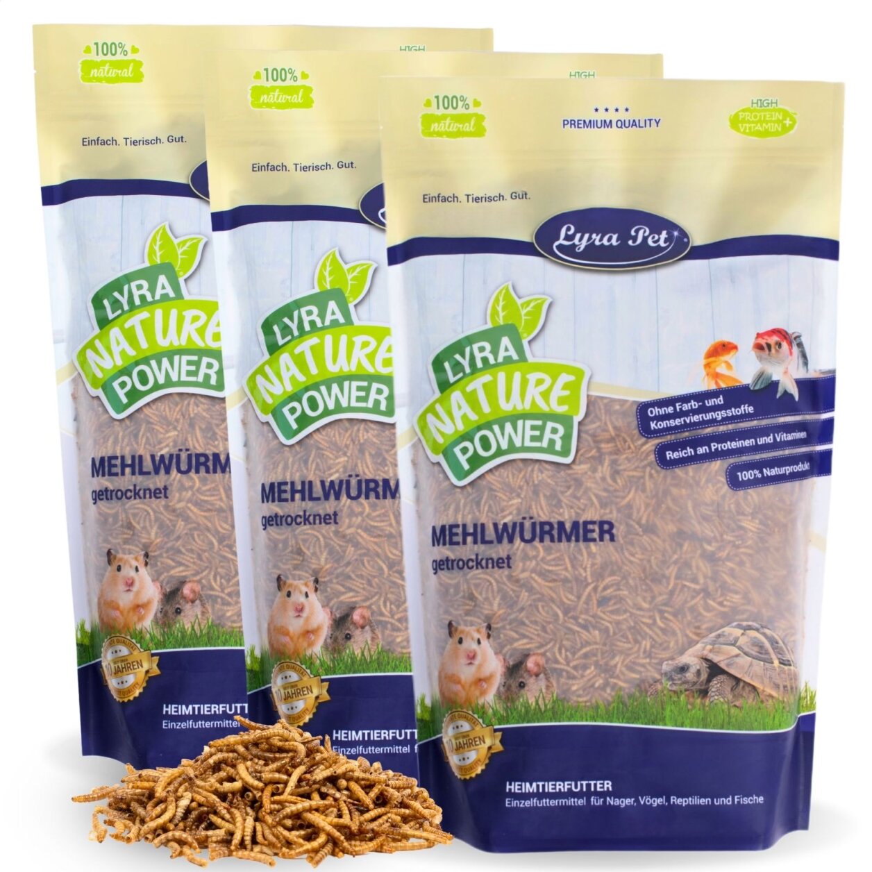 3 kg Lyra Pet® Mehlwürmer getrocknet von Lyra Pet GmbH