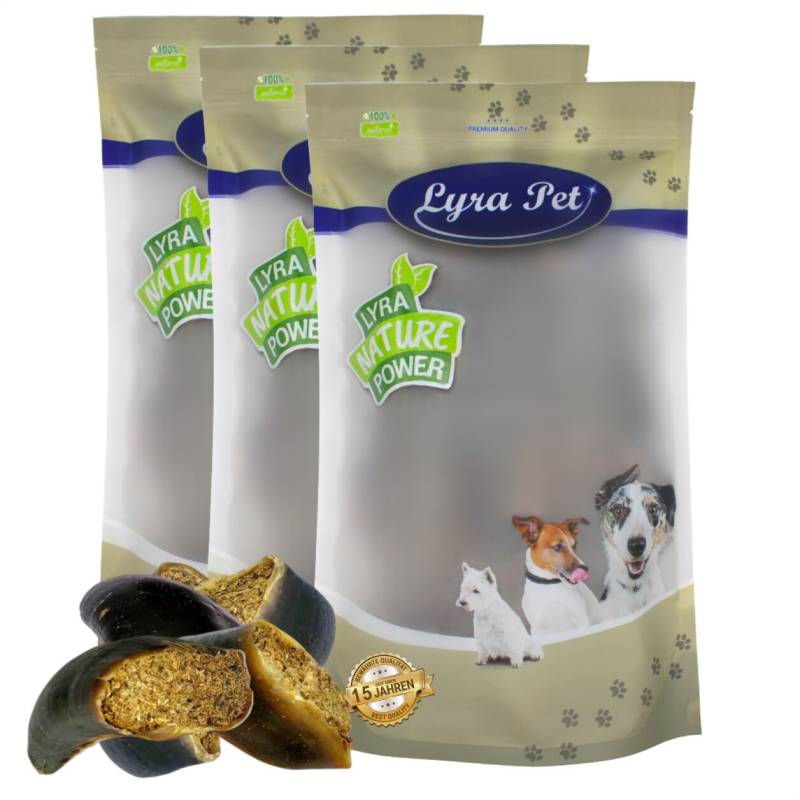 45 Stk. Lyra Pet® Rinderhufe gefüllt mit Pansen und Leber ca. 5,4 kg von Lyra Pet GmbH