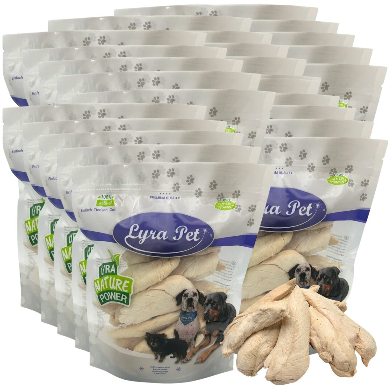 5 kg (25 x 200 g) Lyra Pet® Hühnerbrust gefriergetrocknet von Lyra Pet GmbH