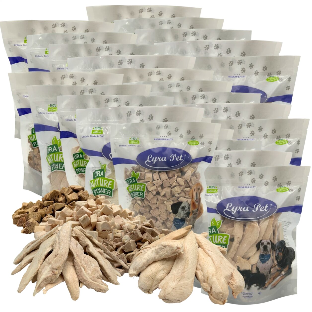 5 kg (25 x 200 g) Lyra Pet® Hundesnack Mix gefriergetrocknet von Lyra Pet GmbH