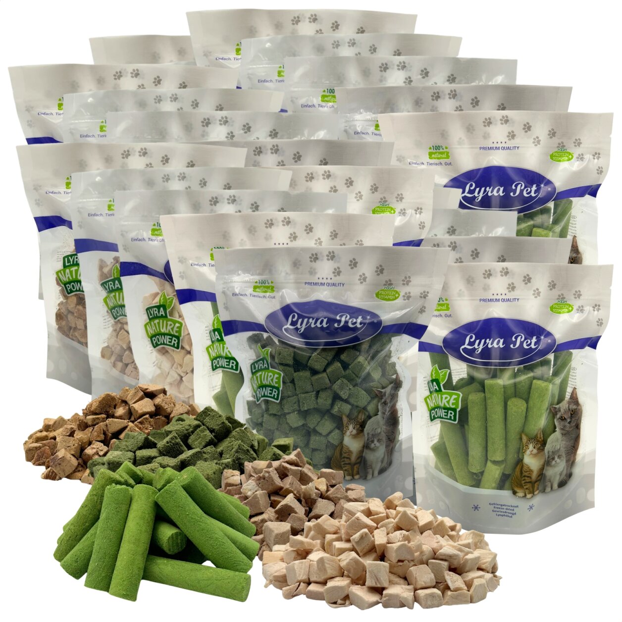 5 kg (25 x 200 g) Lyra Pet® Katzensnack Mix gefriergetrocknet von Lyra Pet GmbH