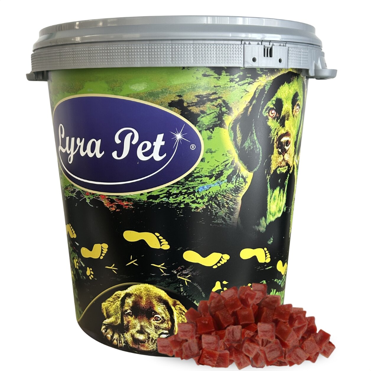 5 kg Lyra Pet® Entenbrustwürfel in 30 L Tonne von Lyra Pet GmbH