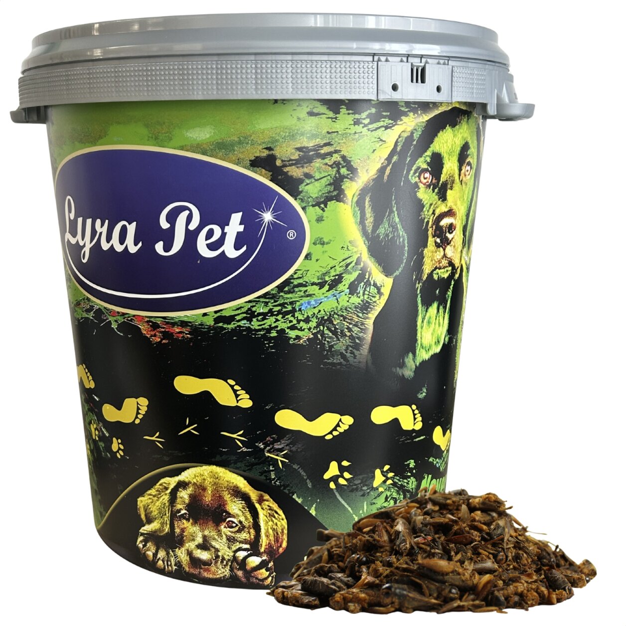 5 kg Lyra Pet® Heimchen getrocknet in 30 L Tonne von Lyra Pet GmbH