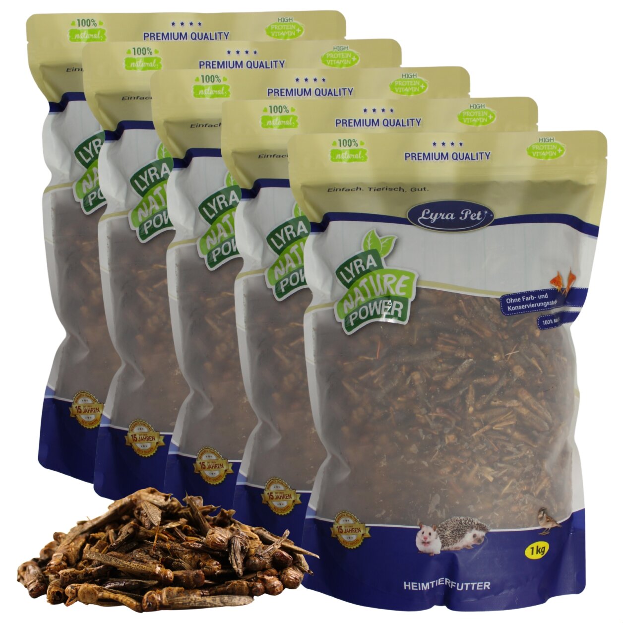 5 kg Lyra Pet® Heuschrecken getrocknet von Lyra Pet GmbH