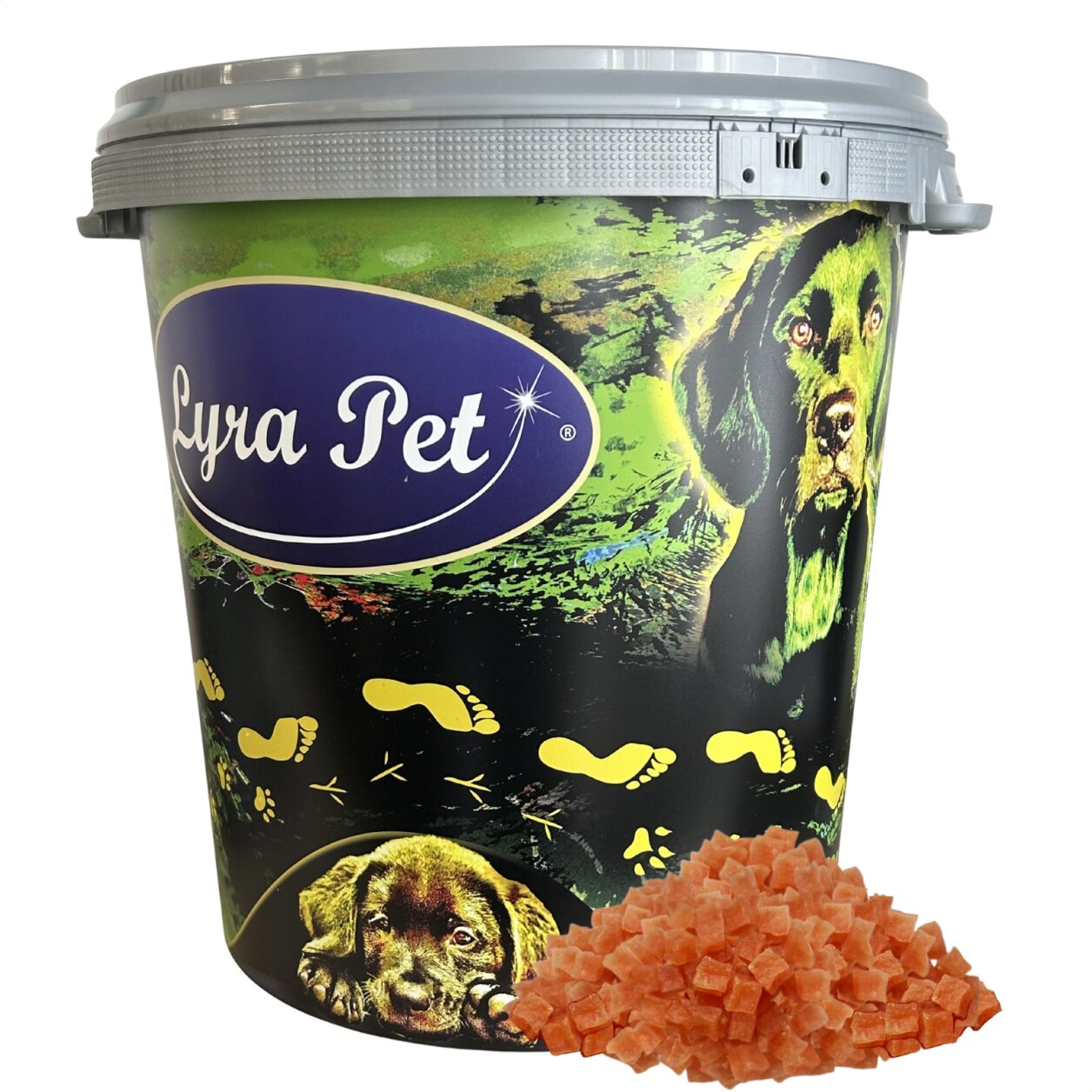 5 kg Lyra Pet® Hühnerbrustwürfel in 30 L Tonne von Lyra Pet GmbH