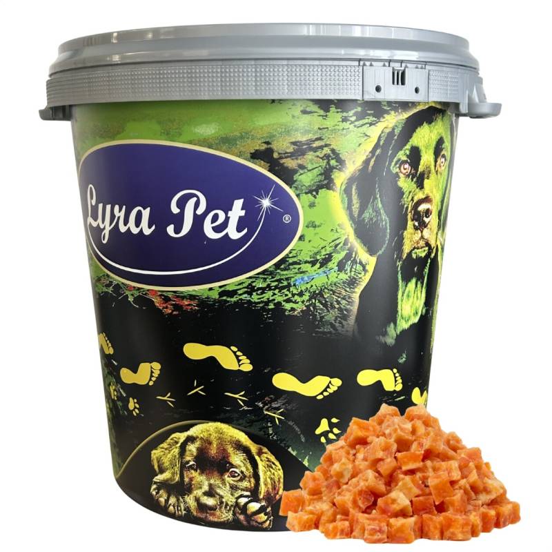 5 kg Lyra Pet® Hühnerfleischwürfel mit Fisch in 30 L Tonne von Lyra Pet GmbH