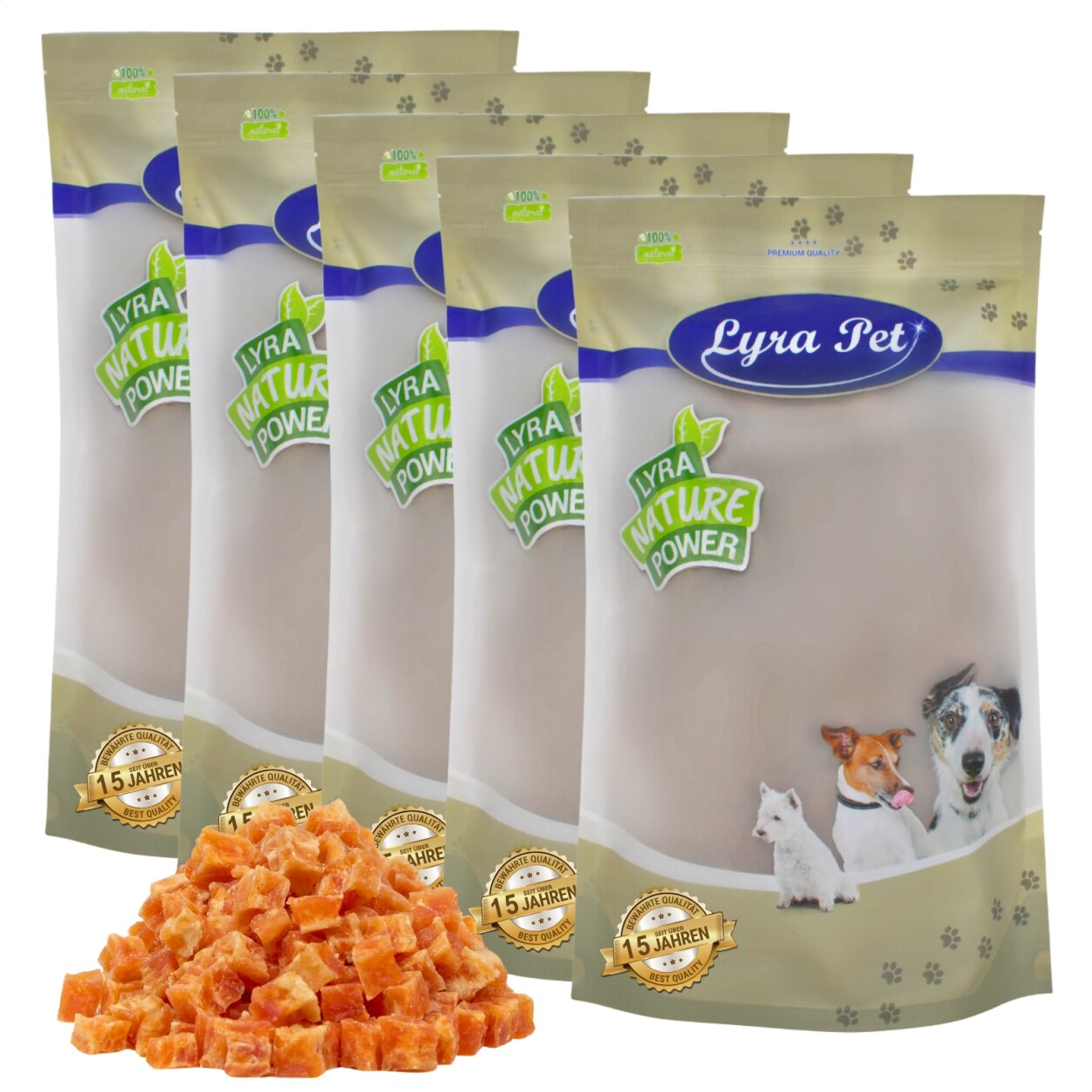 5 kg Lyra Pet® Hühnerfleischwürfel mit Fisch von Lyra Pet GmbH