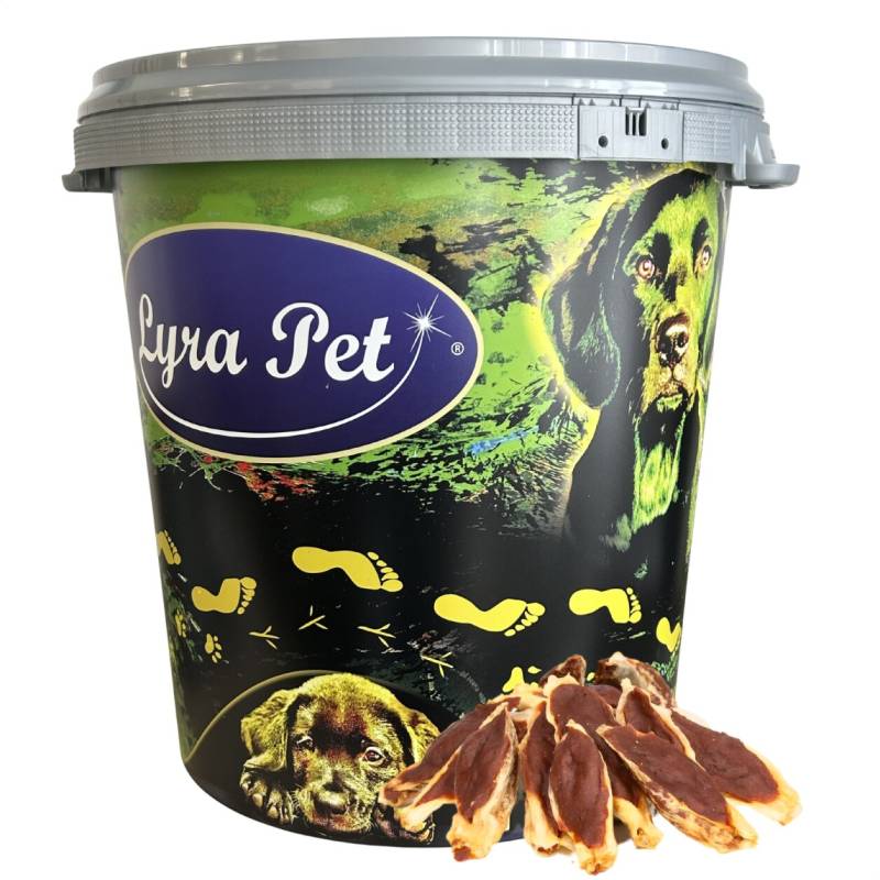 5 kg Lyra Pet® Kaninchenohren gefüllt mit Entenfleisch in 30 L Tonne von Lyra Pet GmbH