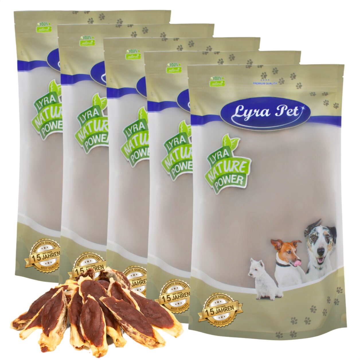 5 kg Lyra Pet® Kaninchenohren gefüllt mit Entenfleisch von Lyra Pet GmbH