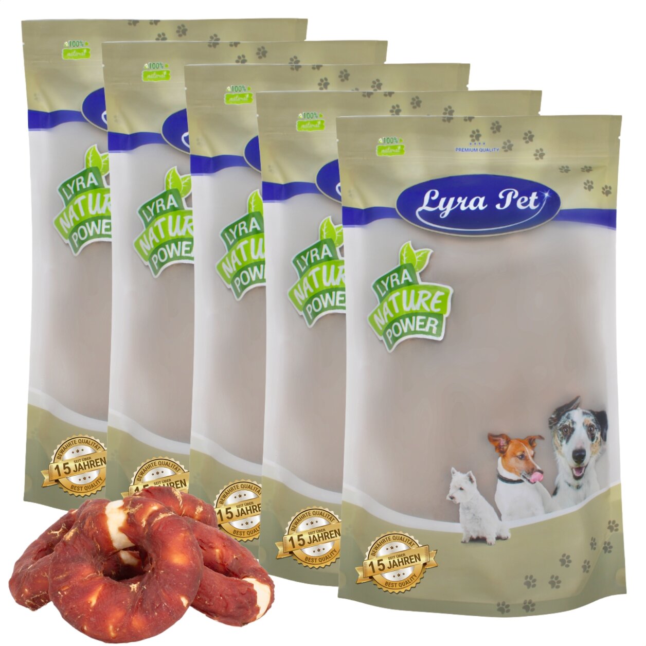 5 kg Lyra Pet® Kauringe mit Entenbruststreifen von Lyra Pet GmbH