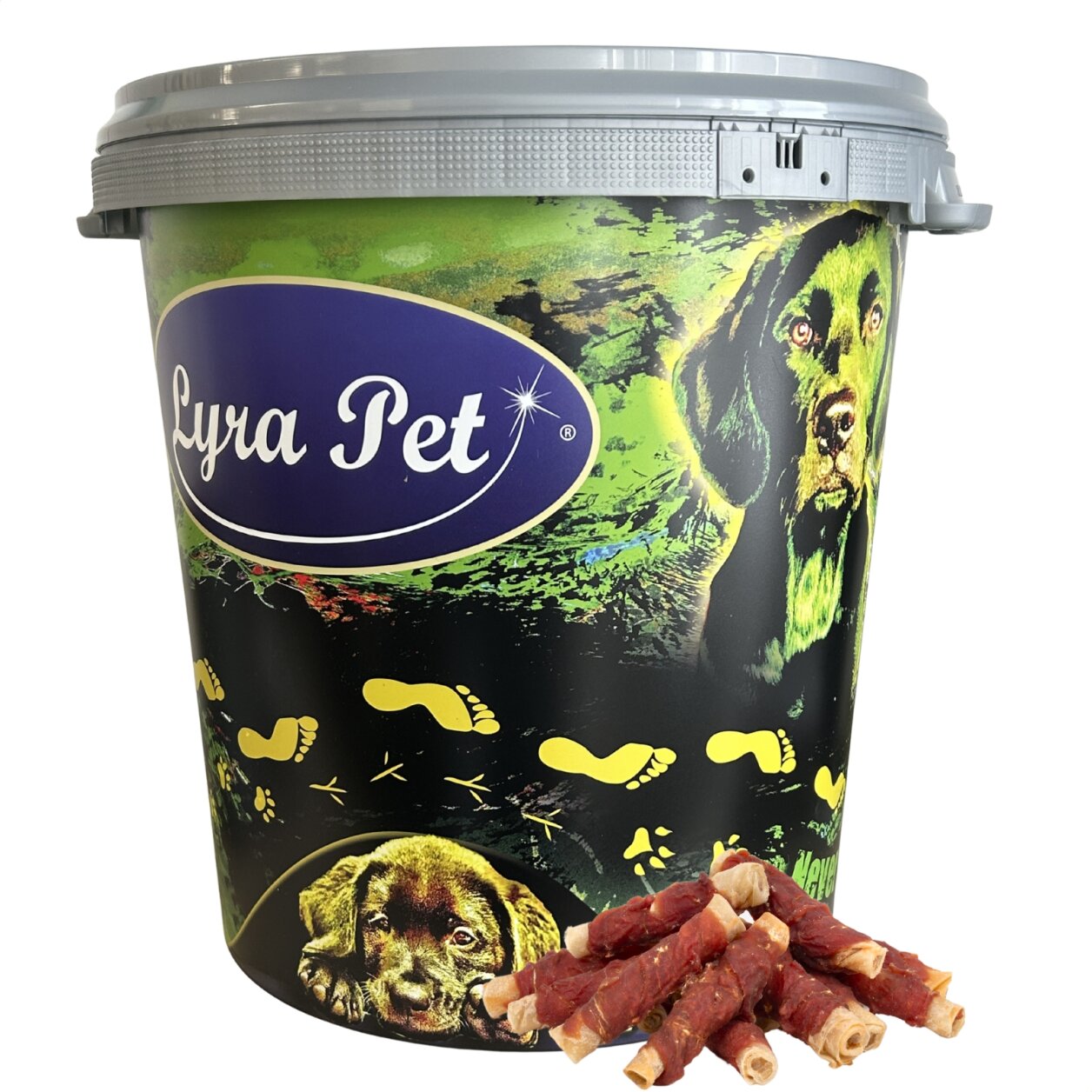 5 kg Lyra Pet® Kaurollen mit Entenbrust natur in 30 L Tonne von Lyra Pet GmbH