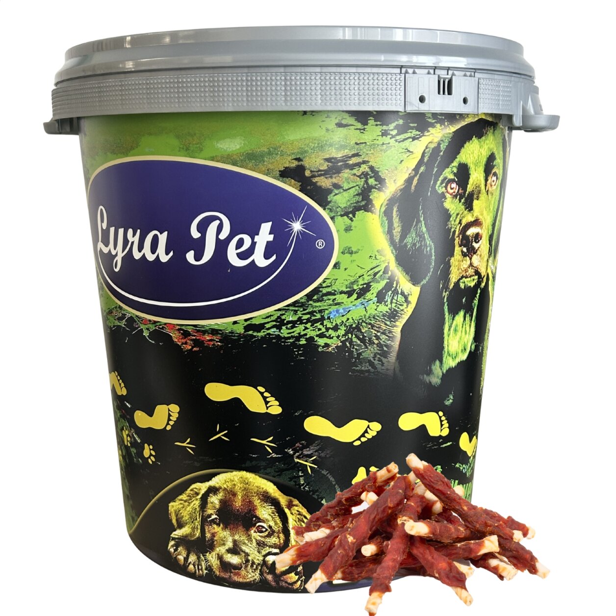 5 kg Lyra Pet® Kaurollen mit Entenbruststreifen in 30 L Tonne von Lyra Pet GmbH