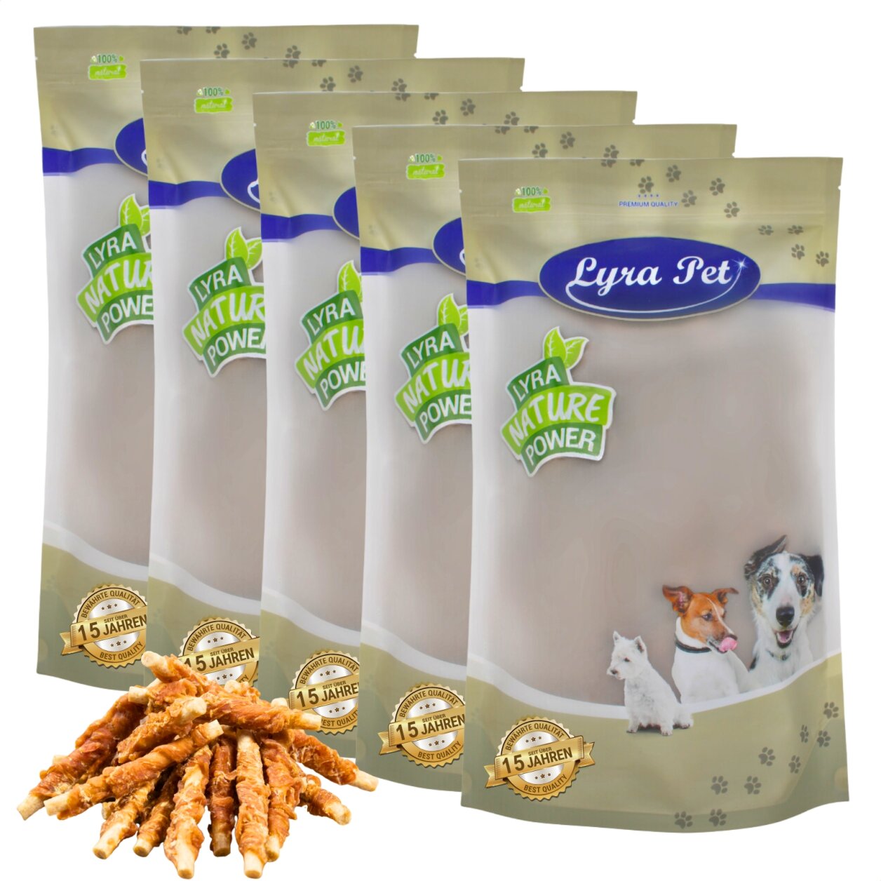 5 kg Lyra Pet® Kaustangen mit Hühnerbrust von Lyra Pet GmbH