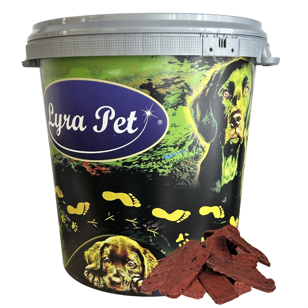 5 kg Lyra Pet® Lammfleischstreifen in 30 L Tonne von Lyra Pet GmbH