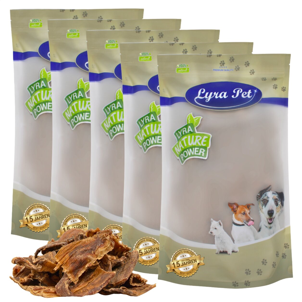5 kg Lyra Pet® Rinderdörrfleisch Chips von Lyra Pet GmbH