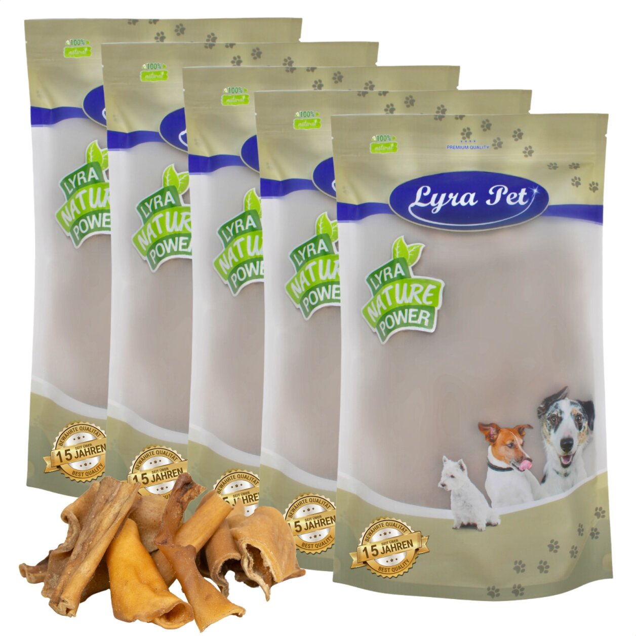 5 kg Lyra Pet® Rinderkopfhaut Abschnitte 4 - 8 cm von Lyra Pet GmbH