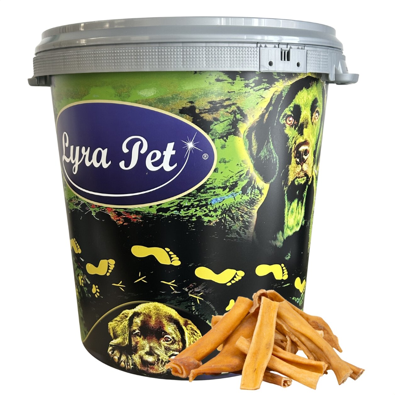 5 kg Lyra Pet® Rinderkopfhaut hellbraun, hell in 30 L Tonne von Lyra Pet GmbH
