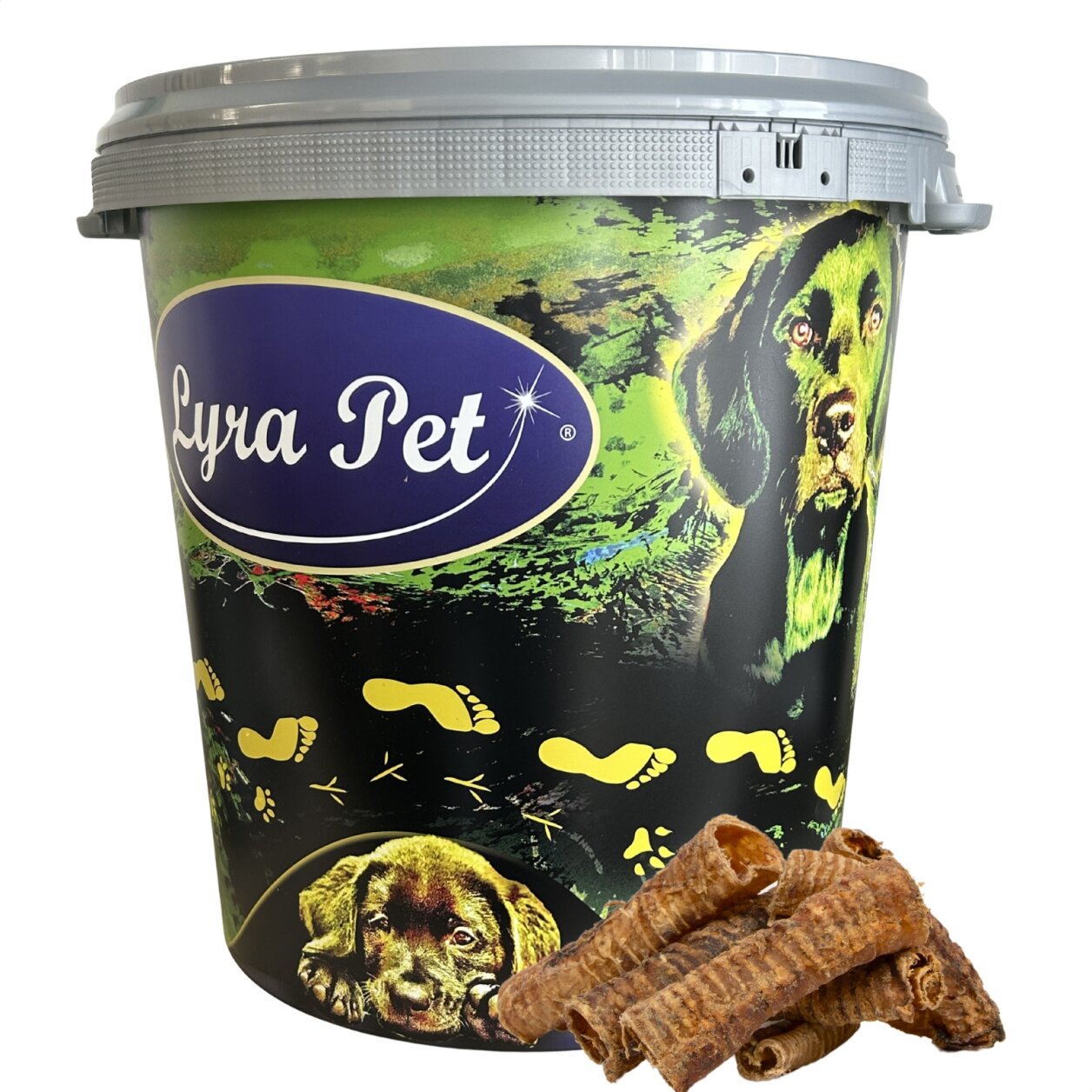 5 kg Lyra Pet® Rinderstrossen mittel in 30 L Tonne von Lyra Pet GmbH