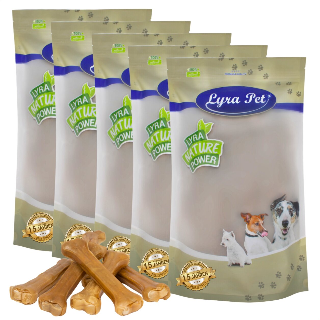 50 Stk. Lyra Pet® Kauknochen ca. 25 cm von Lyra Pet GmbH