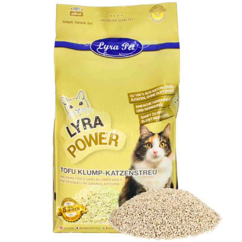 7,5 kg Lyra Pet® Tofu Katzenstreu klumpend von Lyra Pet GmbH