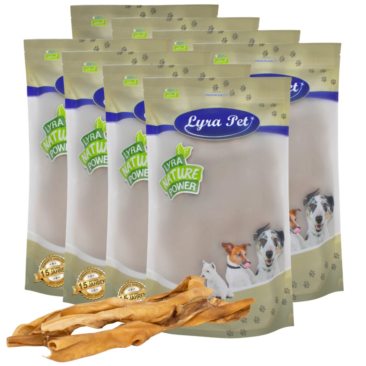 80 Stk. Lyra Pet® Rinderkopfhautstangen ca. 50 cm von Lyra Pet GmbH