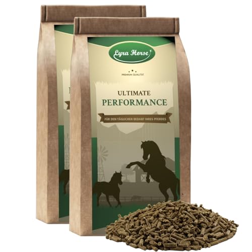 Lyra Horse® | 20 kg Senior Mineralfutter Pferdefutter | Pellets aus Luzerne, Soja & Leinschrot | Ausgewogene Nährstoffquelle | Hochwertiges Futter für ältere Pferde | Reich an Ballaststoffen von Lyra Pet