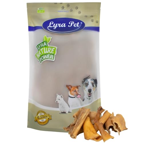 Lyra Pet® 1 kg - 1000 g Rinderkopfhaut Abschnitte Hundefutter Kaustreifen Snack von Lyra Pet