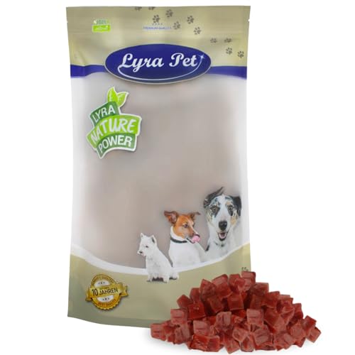 Lyra Pet® 1 kg Entenbrustwürfel Kausnack Hundefutter fettarm schonend getrocknet Leckerli Hund Ente Kauartikel Hund Entenbrust Streifen Kauspaß von Lyra Pet