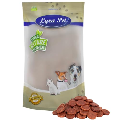 Lyra Pet® 1 kg Entenchips Hundefutter Snack fettarm schonend getrocknet getrocknet Leckerli Kausnack Kauartikel für Hunde Kauspaß von Lyra Pet