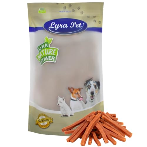 Lyra Pet® 1 kg Hühnerbruststreifen Hundefutter Snack fettarm schonend getrocknet Kauartikel Kauspaß von Lyra Pet