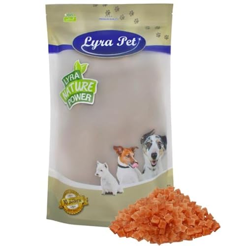 Lyra Pet® 1 kg Hühnerbrustwürfel Kausnack Hundefutter fettarm schonend getrocknet Hund Kauartikel Kauspaß von Lyra Pet