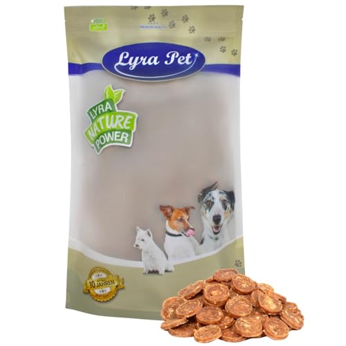 Lyra Pet® 1 kg Hühnerchips Kauchips aus Hühnerfleisch Hundefutter Snack fettarm schonend getrocknet Kauartikel für Hunde Kauspaß von Lyra Pet