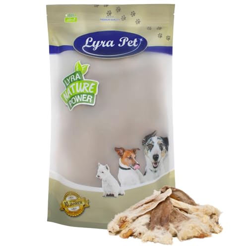Lyra Pet® 1 kg Kaninchenohren 1000 g mit Fell Kauartikel Hase Hasenohren Hundefutter von Lyra Pet