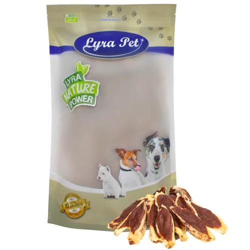 Lyra Pet® | 1 kg Kaninchenohren gefüllt mit Ente | Getrockneter Kausnack | Wiederverschließbarer Beutel | Fettarmes Hundefutter | Ideal als Belohnung für Hunde | Reich an Nährstoffen von Lyra Pet