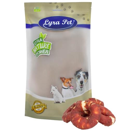 Lyra Pet® 1 kg Kauringe mit Entenbruststreifen Hundefutter Snack fettarm schonend getrocknet getrocknet Leckerli Kausnack Kauartikel für Hunde Kauspaß von Lyra Pet