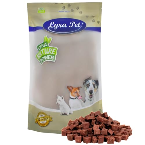 Lyra Pet® 1 kg Lammfleischwürfel | Kausnack vom Lamm | Idealer Belohnungs- und Trainingssnack | Leckerli auch für Welpen und ältere Hunde | Proteinreich & fettarm | Wiederverschließbar von Lyra Pet